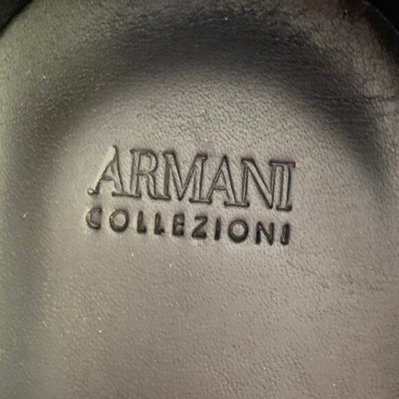 ARMANI COLLEZIONI Size 8 Brown Leather Derby Lace-Up Shoes - Picture 8 of 9